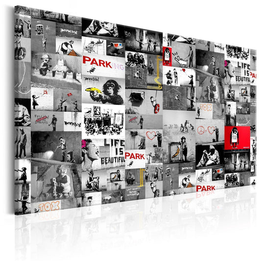 Leinwandbild - Street Art: Banksy Artgeist