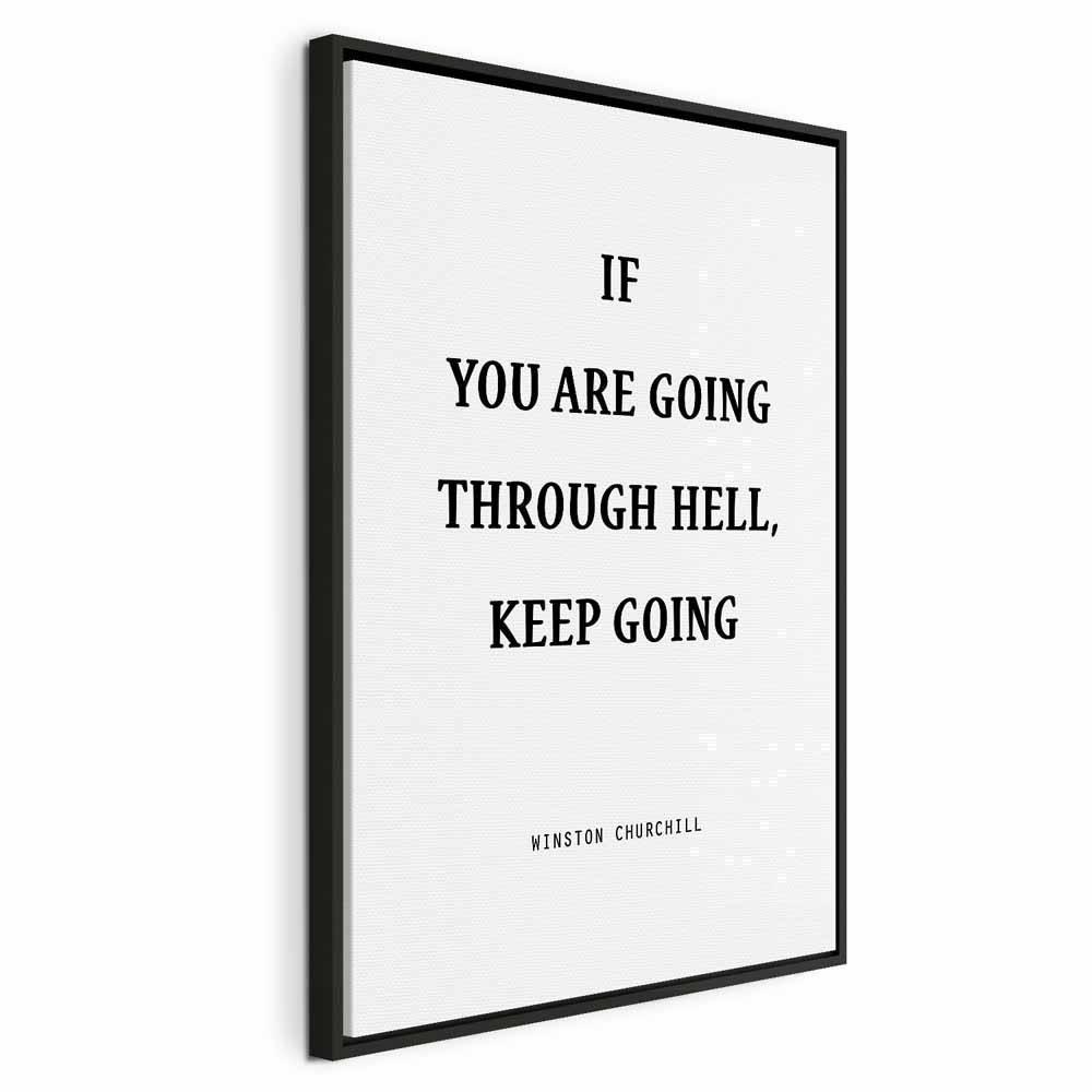 Leinwandbild - Power of Words (1-part) - Winston Churchill's Motivational Quote