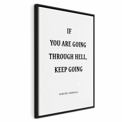 Leinwandbild - Power of Words (1-part) - Winston Churchill's Motivational Quote