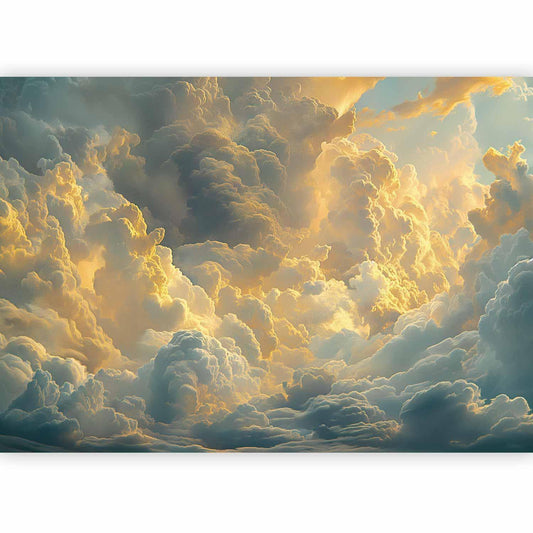 Fototapete - Last Breath of the Day: Clouds Illuminated by Evening Glow Artgeist
