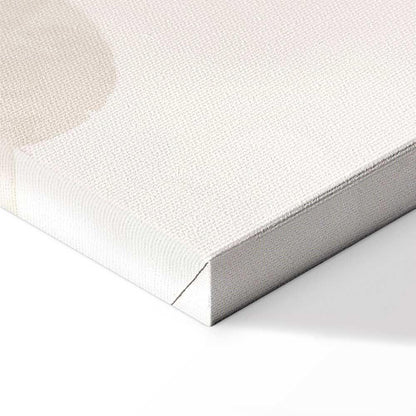 Leinwandbild - Fairy-Tale Moon - Pastel Moon with Balloons Among Colorful Clouds and Stars in Subdued Colors on a Light Background