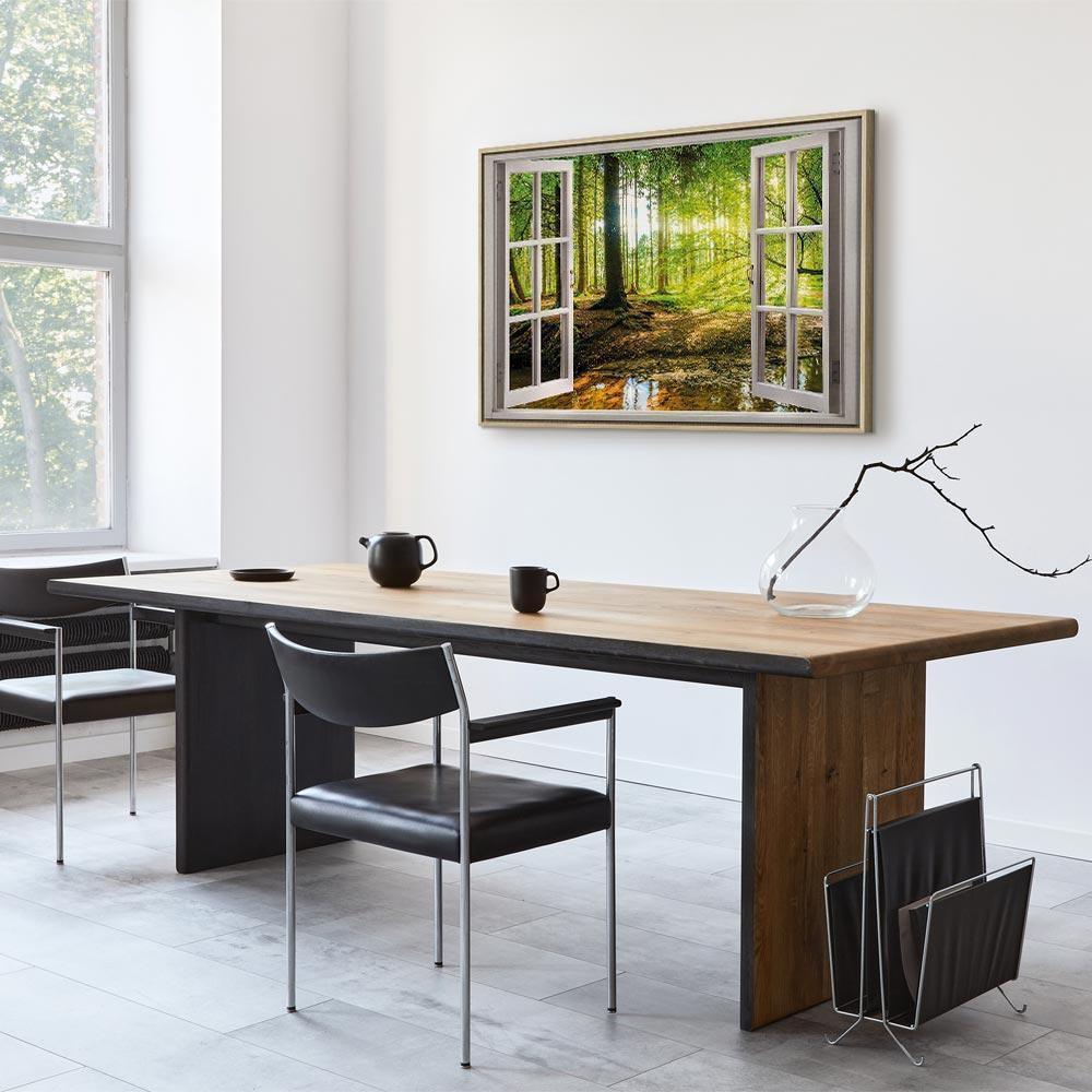 Leinwandbild - Window: View on Forest