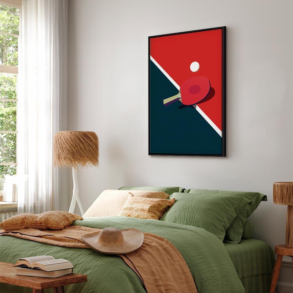 Leinwandbild - Table Tennis - Racket and Ball on the Table