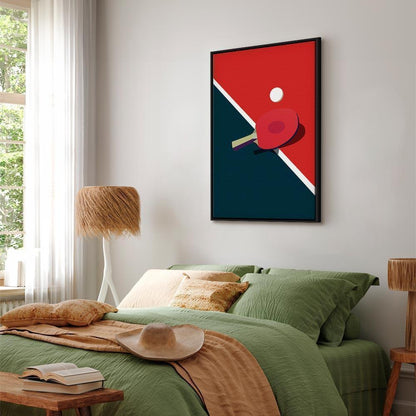 Leinwandbild - Table Tennis - Racket and Ball on the Table