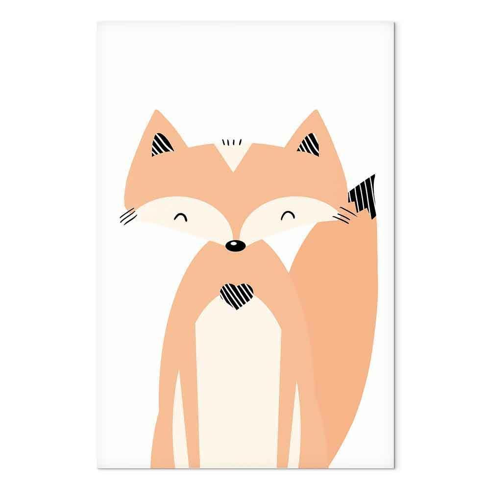 Leinwandbild - Happy Fox (1 Part) Vertical