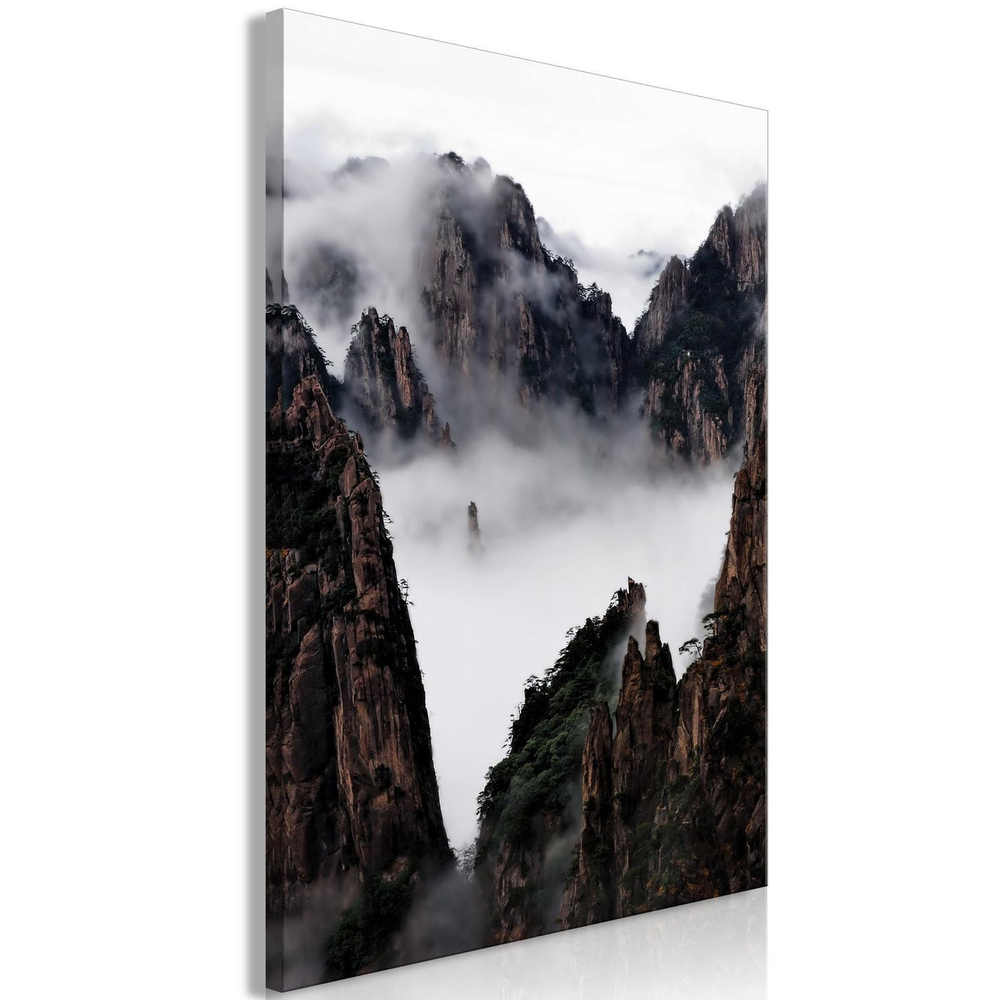 Leinwandbild - Fog Over Huang Shan (1 Part) Vertical