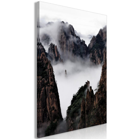 Leinwandbild - Fog Over Huang Shan (1 Part) Vertical