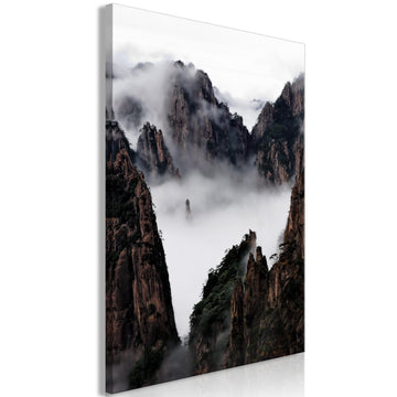 Leinwandbild - Fog Over Huang Shan (1 Part) Vertical