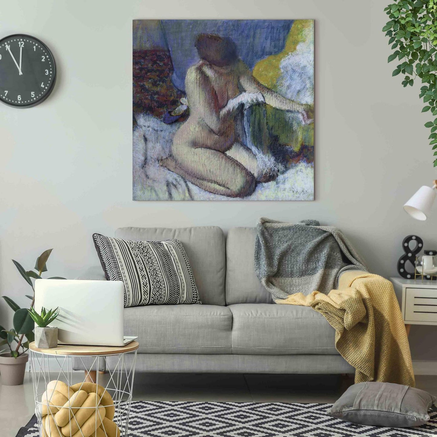 Leinwandbild - After the Bath (Edgar Degas) Artgeist