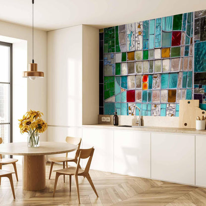 Fototapete - Sapphire Stained Glass