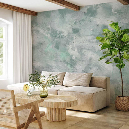 Fototapete „Minze Impression“ – Frischer Look in zarten Mint- und Grüntönen