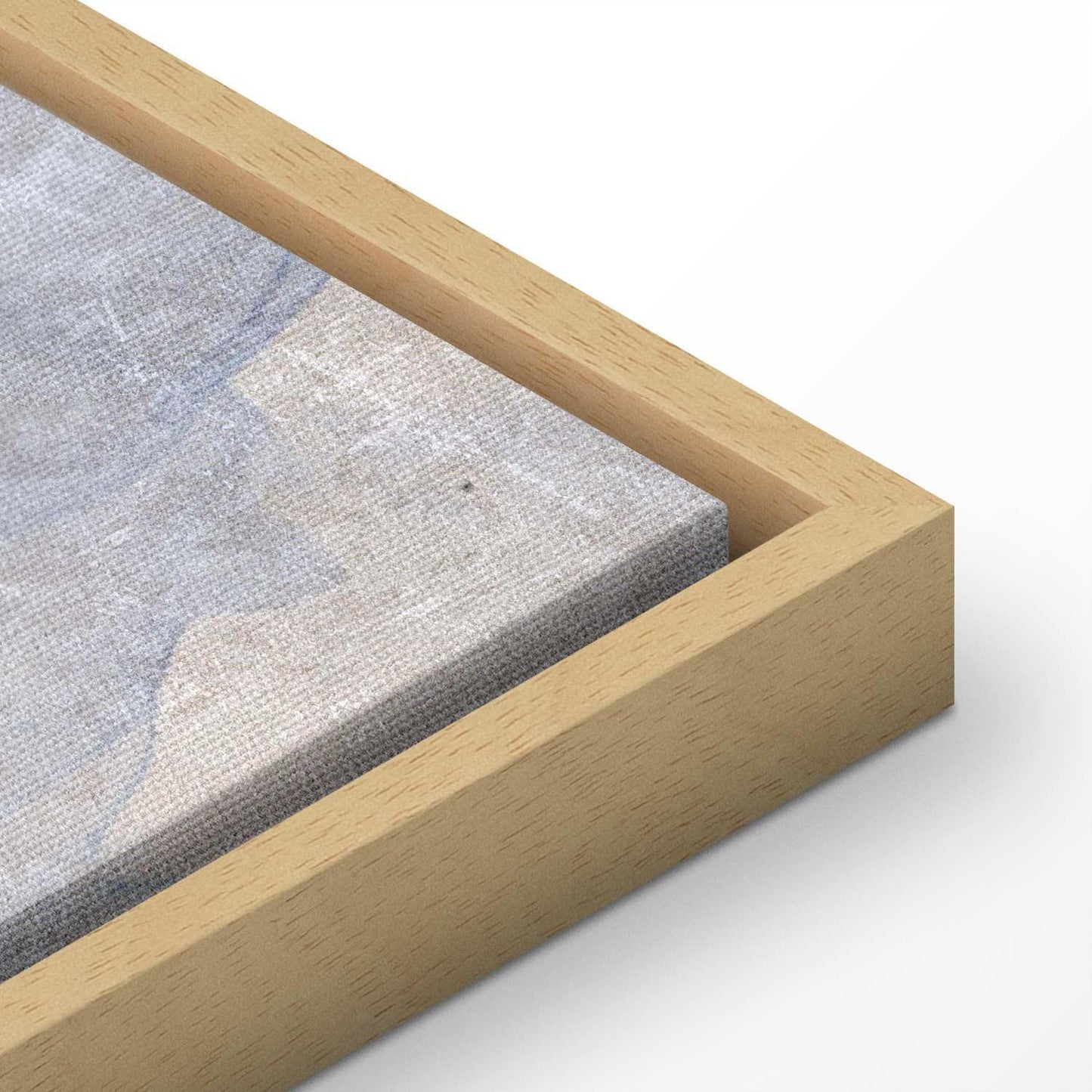 Leinwandbild - Blue Bay - Italian landscape of Lake Como painted with blue ink