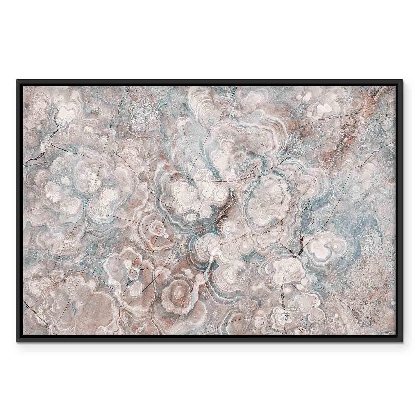 Leinwandbild - Marble flowers – natural stone structure in pastel colours