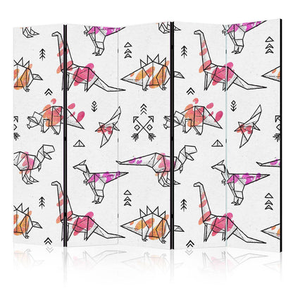 Paravent - Origami Dinosaurs II Artgeist
