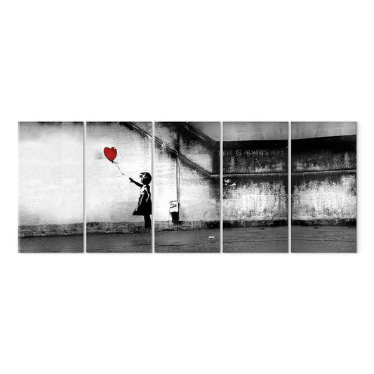 Leinwandbild - Banksy: Runaway Balloon