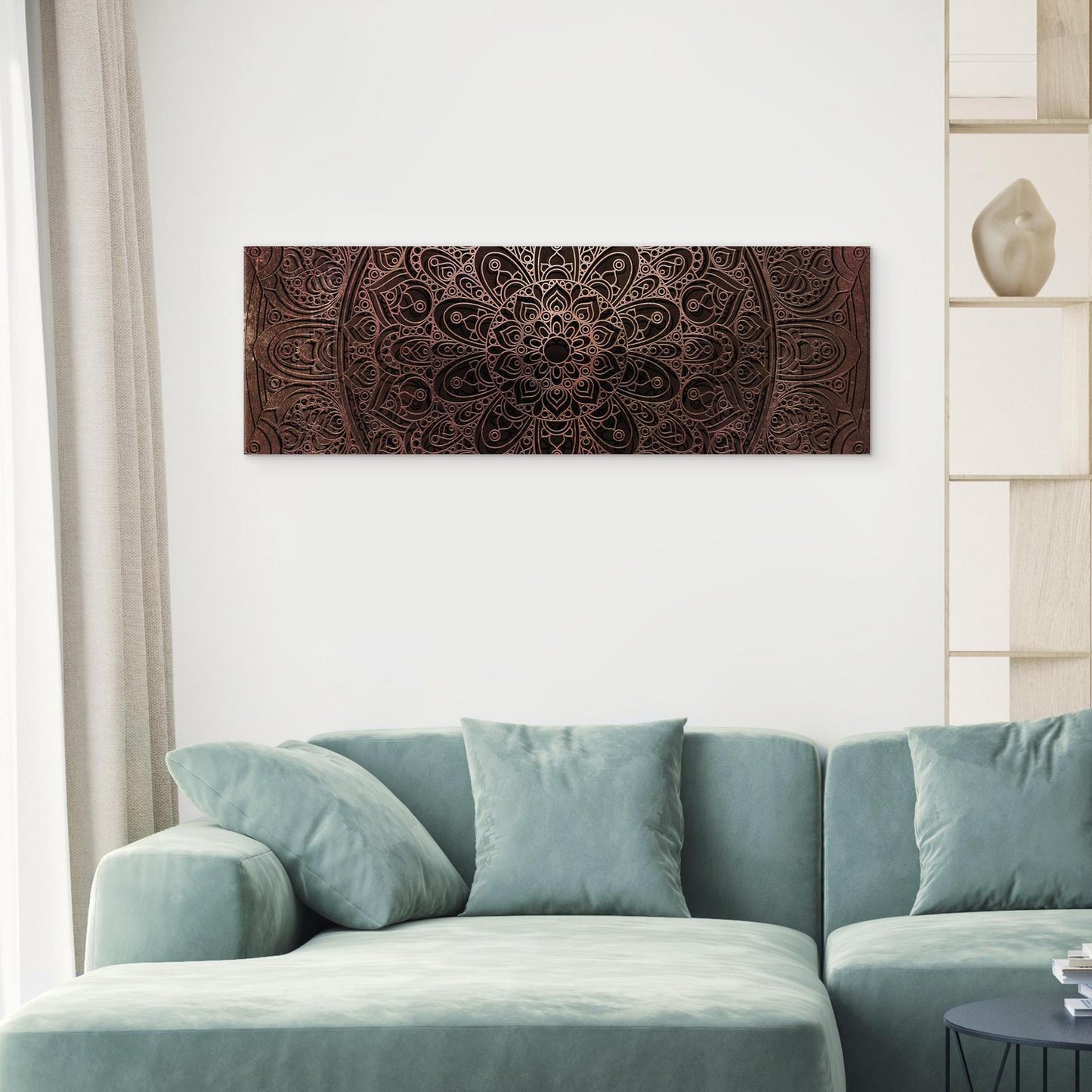 Leinwandbild - Mandala: Amber Silence