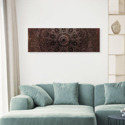 Leinwandbild - Mandala: Amber Silence