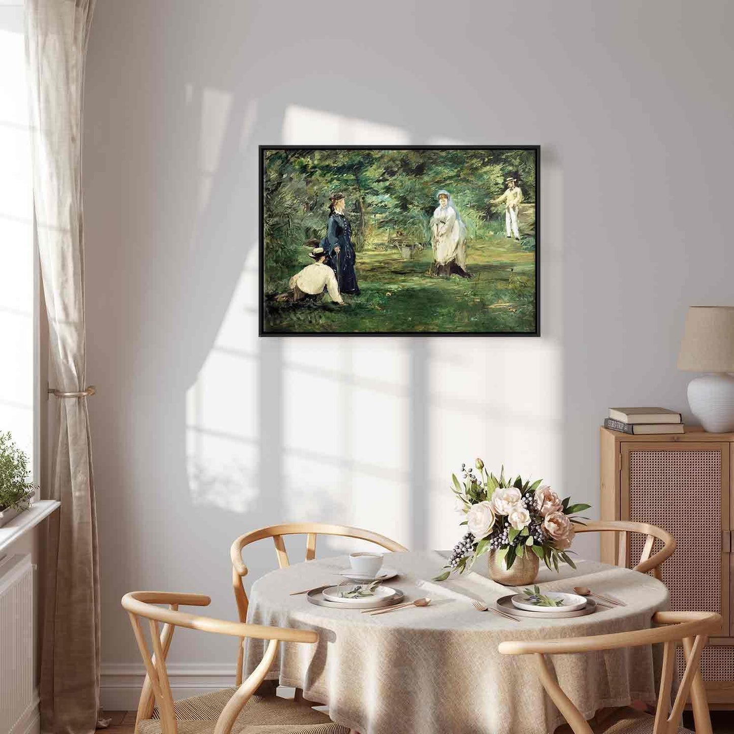 Leinwandbild - La Partie de croquet à Paris (Edouard Manet) Artgeist