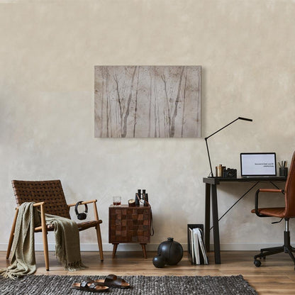 Leinwandbild - Beige Forest of Thoughts (1 Part) Wide