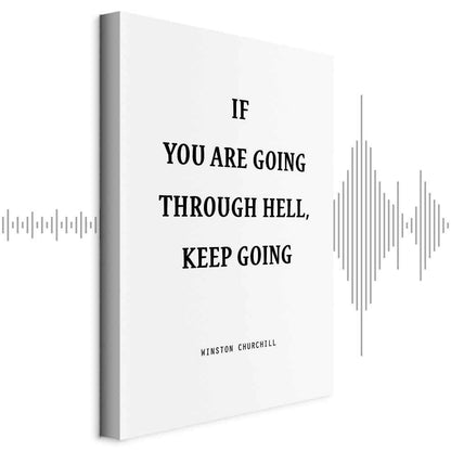 Leinwandbild - Power of Words (1-part) - Winston Churchill's Motivational Quote