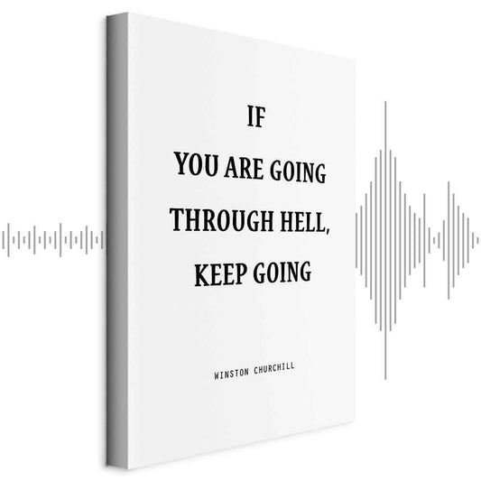 Leinwandbild - Power of Words (1-part) - Winston Churchill's Motivational Quote