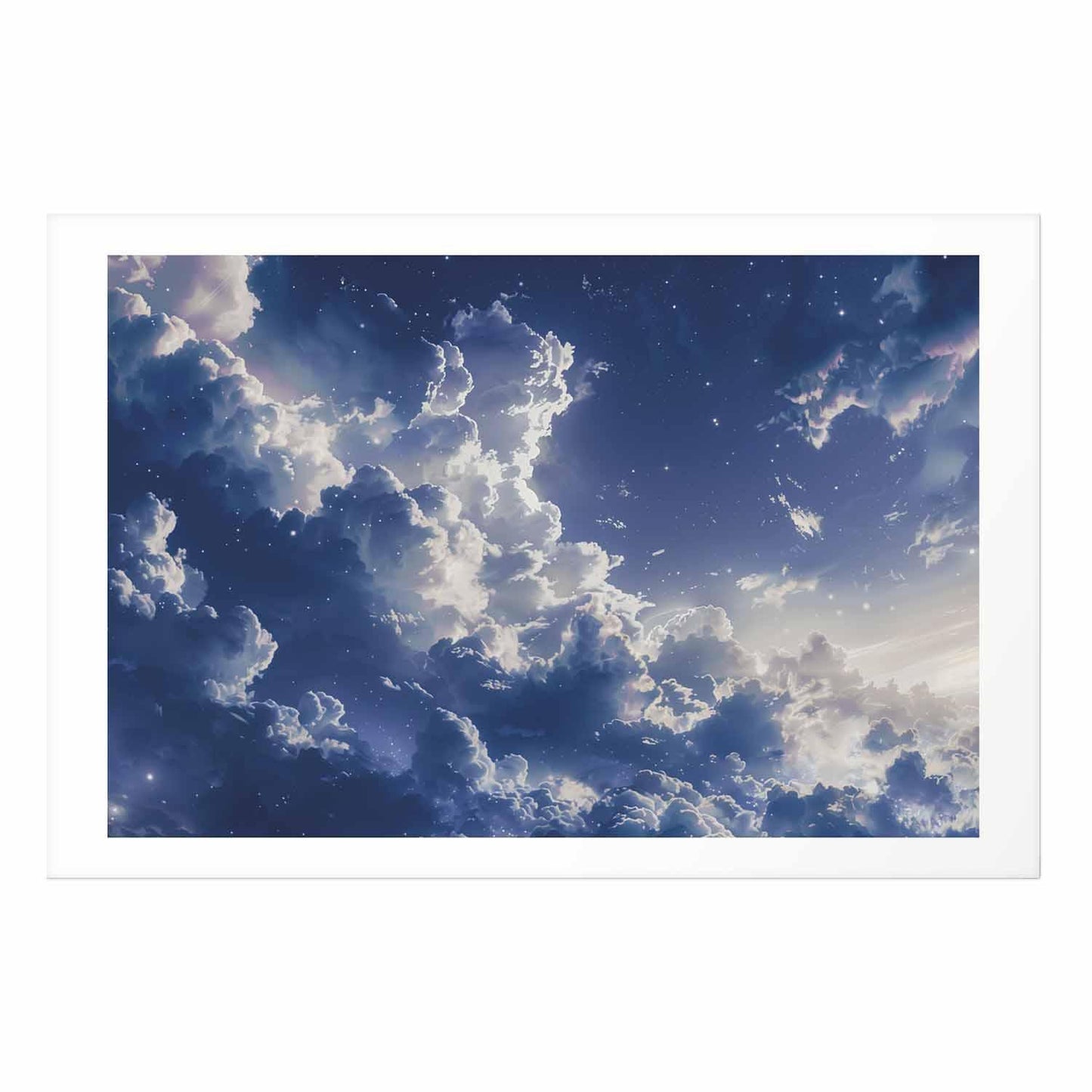 Poster - Starry Clouds and Soft Light Over a Corner of the Sky