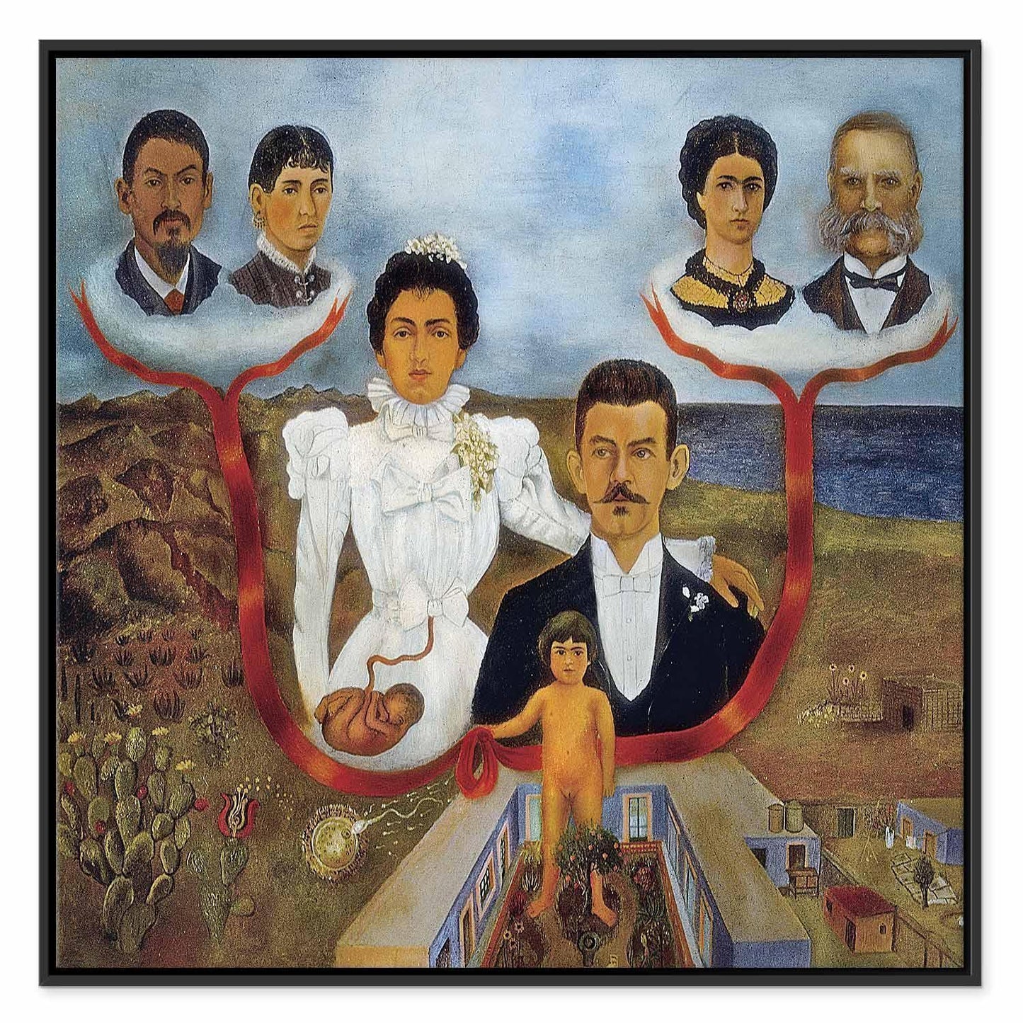 Leinwandbild - Frida Kahlo – My Grandparents, My Parents and I