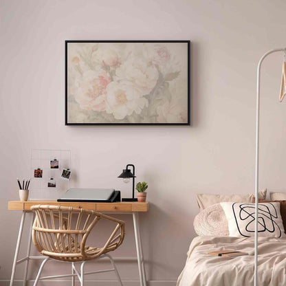 Leinwandbild - Peonies in the mist