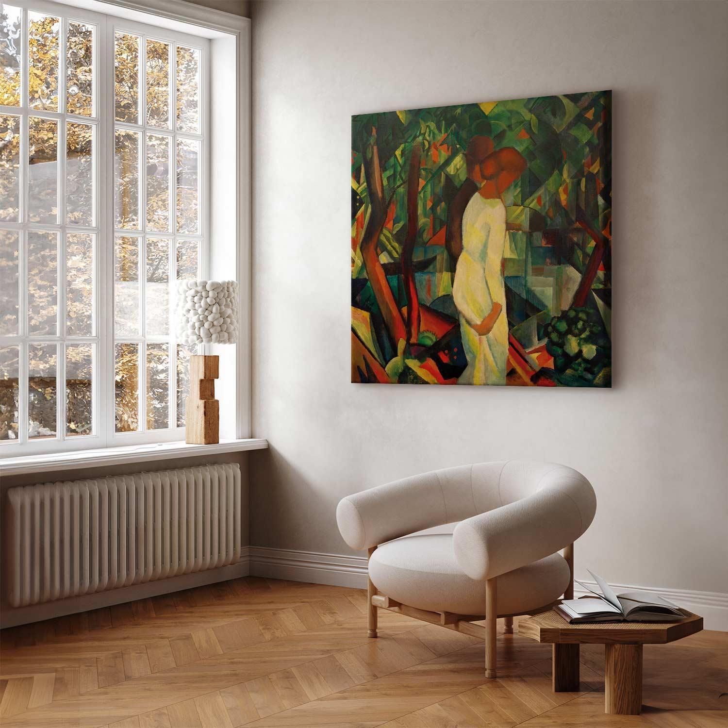 Leinwandbild - Paar im Wald (August Macke) Artgeist