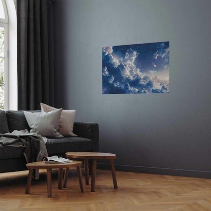 Poster - Starry Clouds and Soft Light Over a Corner of the Sky Artgeist