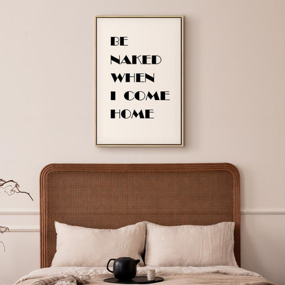 Leinwandbild - Homecoming (1-part) - Black and White English Inscriptions