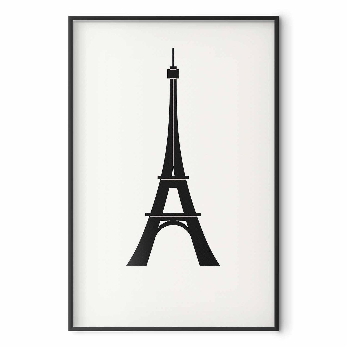 Poster - Eiffel Tower Simple Black-and-White Graphic
