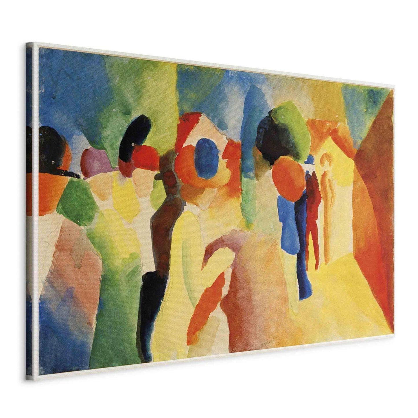 Leinwandbild - With a Yellow Jacket (August Macke) Artgeist
