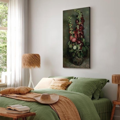 Leinwandbild - Vincent Van Gogh – Vase of Hollyhocks