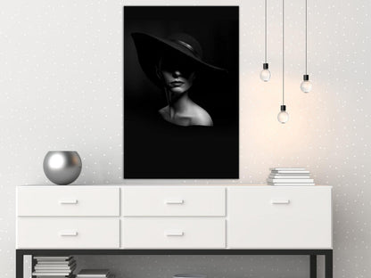 Leinwandbild - Mysterious Woman (1 Part) Vertical Artgeist