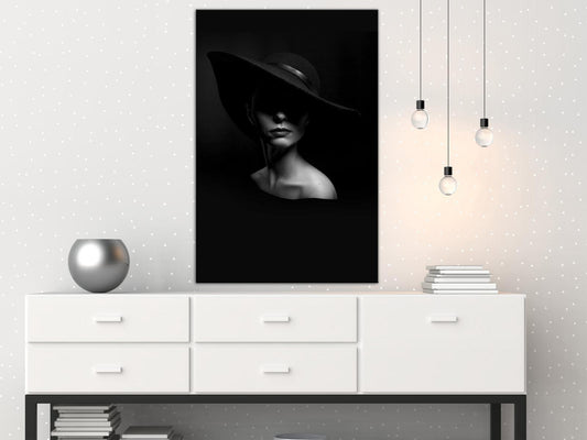 Leinwandbild - Mysterious Woman (1 Part) Vertical Artgeist