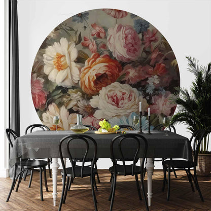 Runde Fototapete - The scent of garden flowers