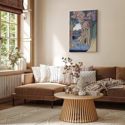 Leinwandbild - Utagawa Hiroshige – The monkey bridge in the Kai province