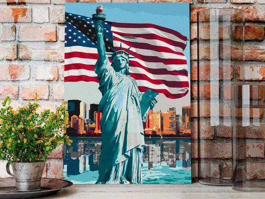 Malen nach Zahlen - Proud American USA Motiv Kunstset