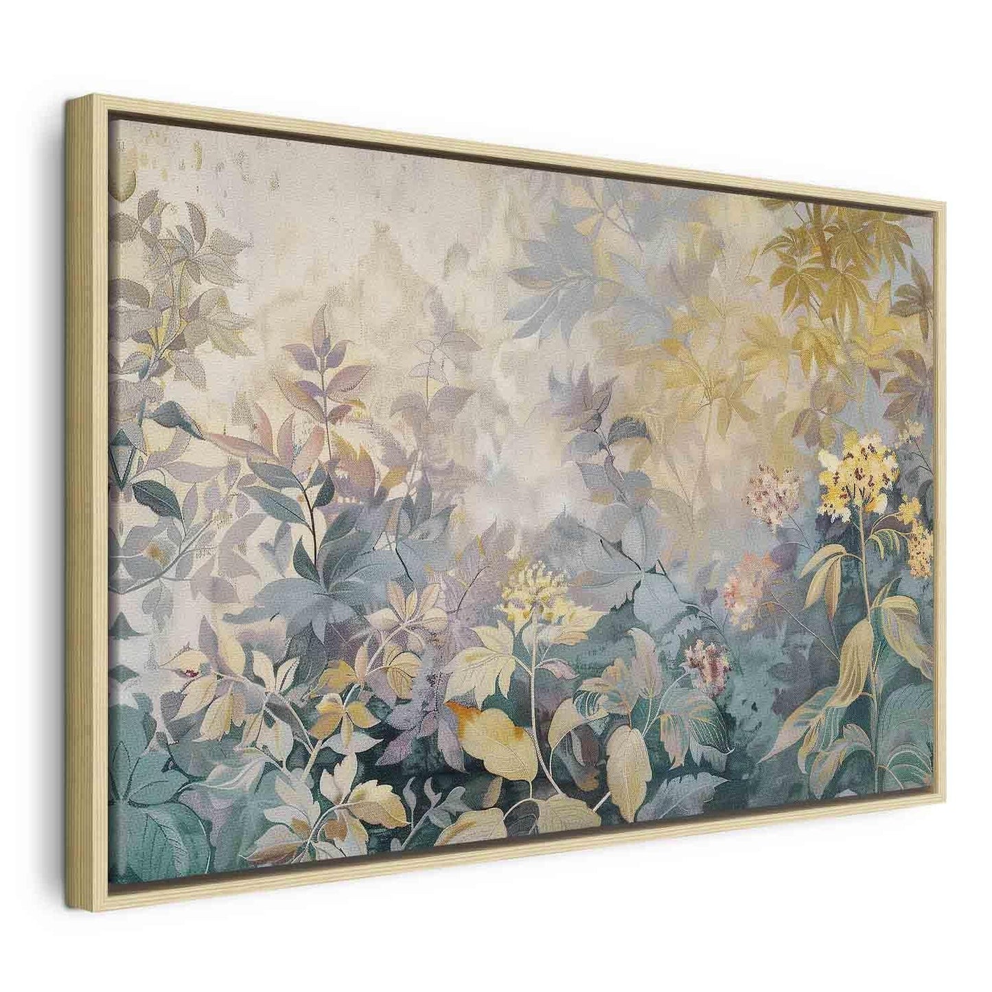 Leinwandbild - Tapestry Pattern with a Meadow and Flowers Kilim with a Spring Motif Artgeist
