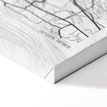 Leinwandbild - City Plan: Krakow (1 Part) Wide