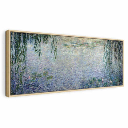 Leinwandbild - Claude Monet – The Water Lilies – Clear Morning with Willows