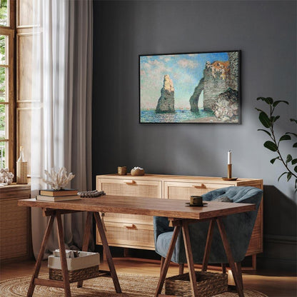 Leinwandbild - Claude Monet – Cliffs at Étretat