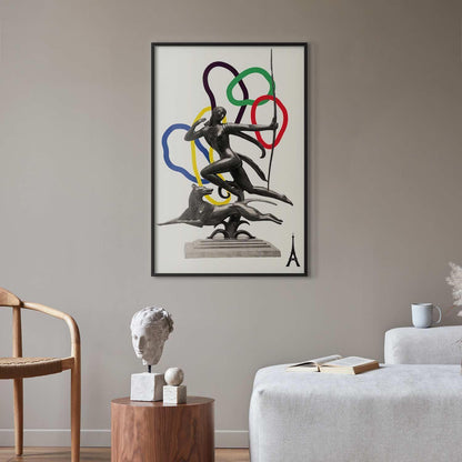 Poster - Collage Graphic - Woman Shooting a Bow Artgeist