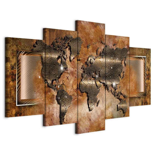 Leinwandbild - Steel Map