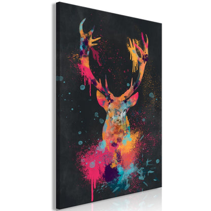 Leinwandbild - Spectacular Deer (1 Part) Vertical Artgeist