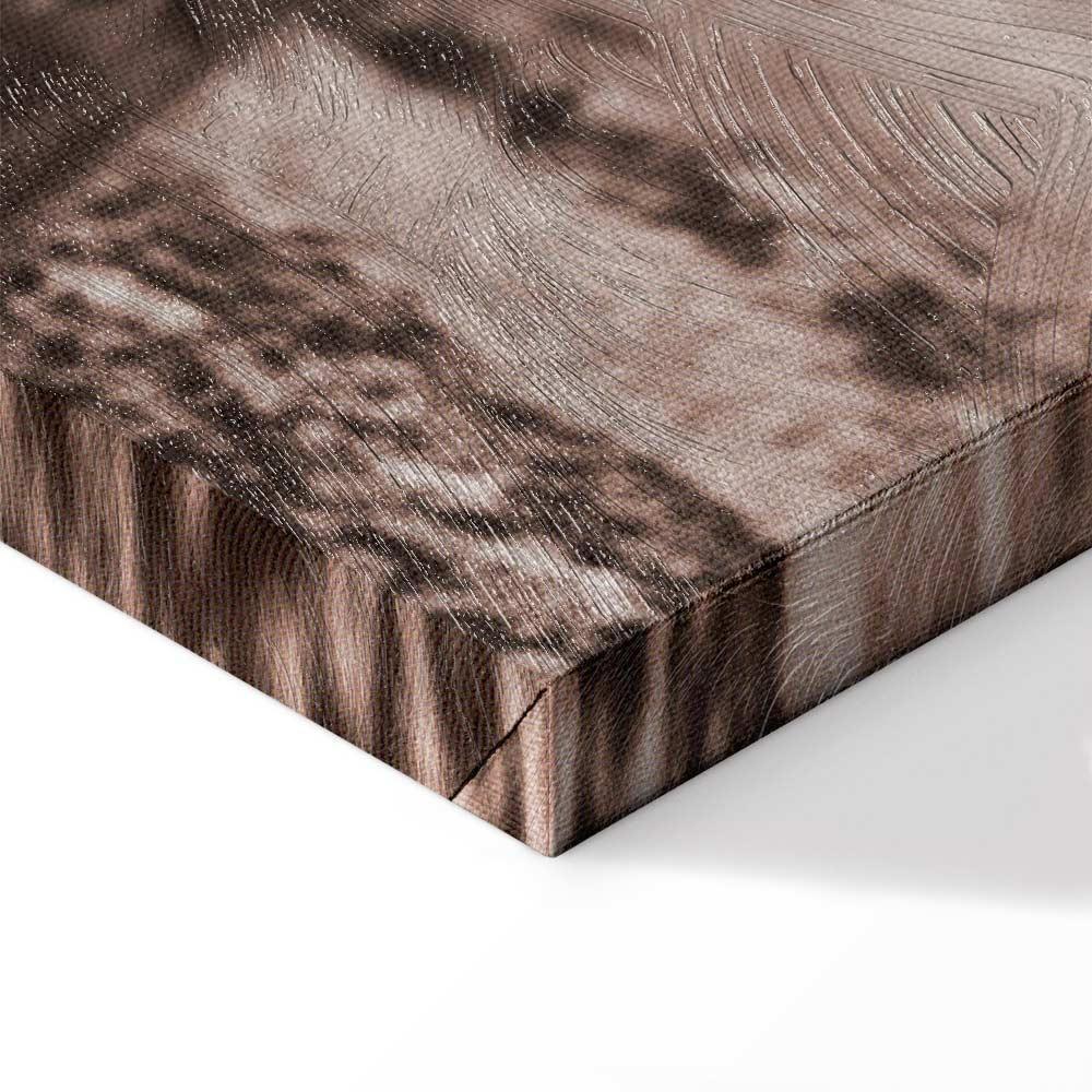 Leinwandbild - A Scottish Cow in Sepia