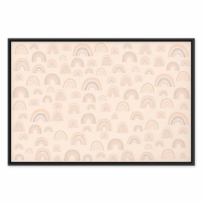 Leinwandbild - August Sky - Various Sizes of Rainbows in Calm Colors