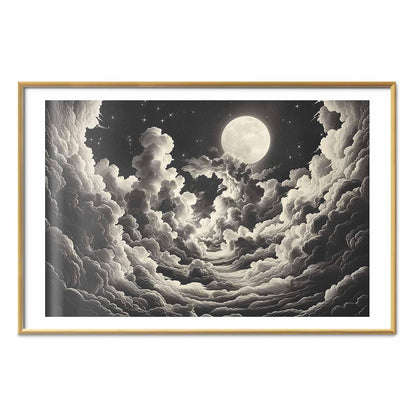 Poster - Moon and Stars Singing Among the Great Clouds
