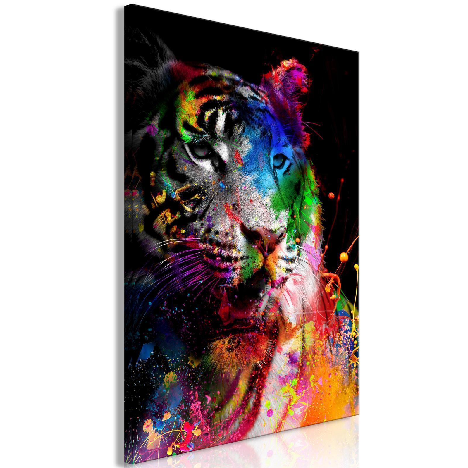 Leinwandbild - Bengal Tiger (1 Part) Vertical Artgeist